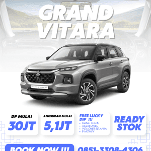 Promo Suzuki Grand Vitara 2026 – SUV hybrid stylish dengan fitur lengkap, cicilan mulai Rp5,1 juta, bunga 0%, harga mulai Rp341 juta. Hubungi Ivan Maulana di 085133084306.