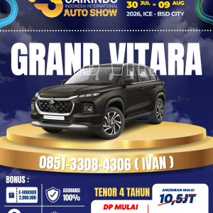 Promo Suzuki Grand Vitara 2026 – SUV hybrid stylish dengan fitur lengkap, cicilan mulai Rp5,1 juta, bunga 0%, harga mulai Rp341 juta. Hubungi Ivan Maulana di 085133084306.